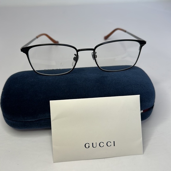 Gucci GG0579OK 002 Eyeglasses Men's Brown/Gold Full Rim Optical Frame 53mm - Picture 6 of 12